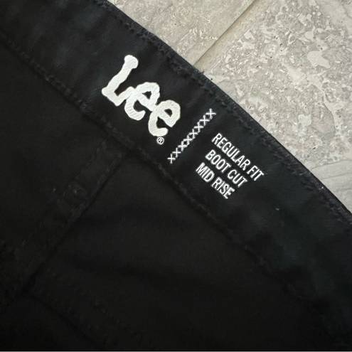 Lee  Reg Fit Bootcut Mid-Rise Jeans in Black, Size 18M