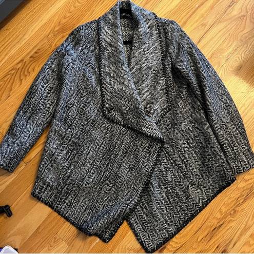 ALL SAINTS HERRINGBONE DESIGN WOOL JACKET