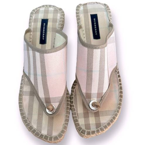 Burberry  Nova Check Pattern Canvas Espadrilles With Dust-bag Included | Sz. 37