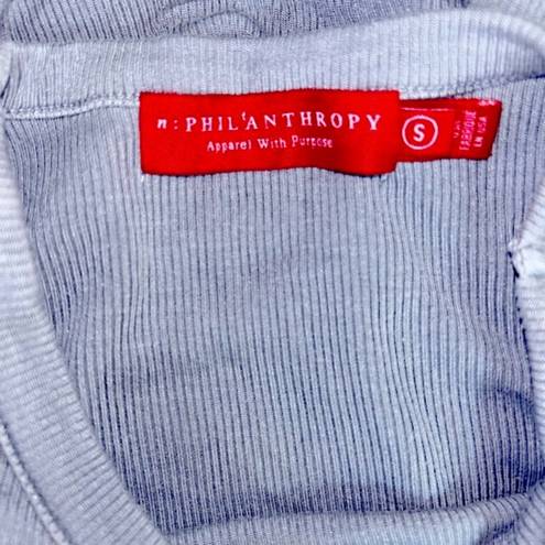 n:philanthropy  Sleet Gray Marlowe Long Sleeve Ribbed Bodysuit