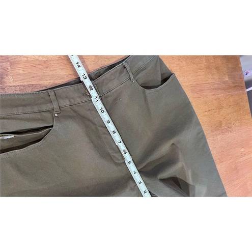 St. John  SPORT MARIE GRAY OLIVE GREEN PANTS WOMENS SIZE 10