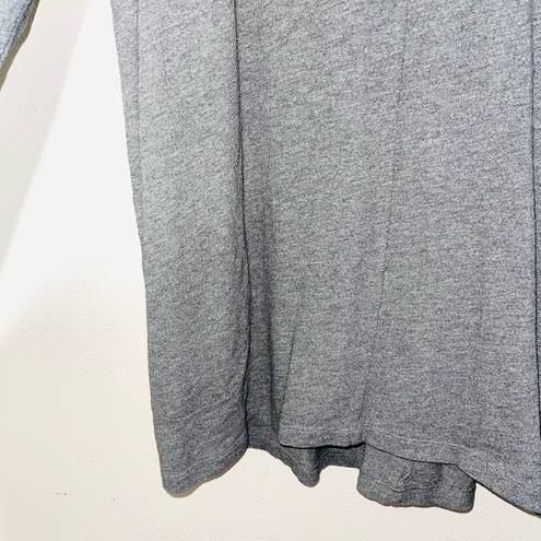 J.Jill  100% Cotton Heather Gray Pocket Oversized Sweatshirt