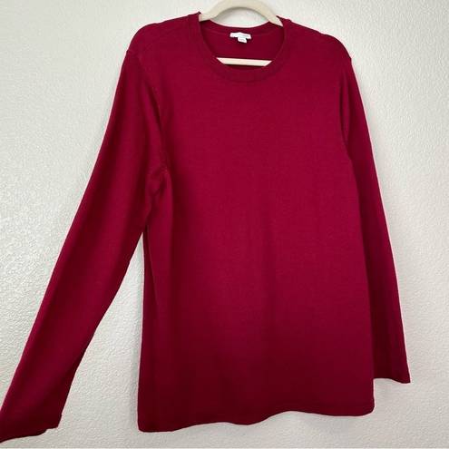 J.Jill  Red Crewneck Long Sleeves Women’s Pullover Sweater