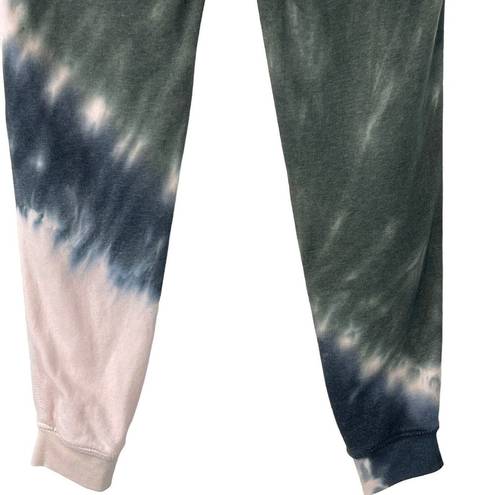 Green Tea  Small Joggers Sweatpants Stretch Pockets Drawstring Waist Tie-Dye