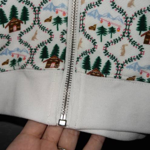 Hill House NWT  White Ski Chalet All-Gender Teddy Zip Up Size Large