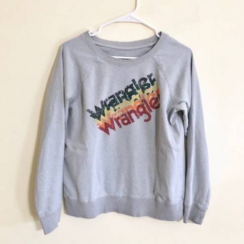 Modcloth Wrangler x  Sweatshirt XS Pullover Vintage Text Graphic Long Sleeve