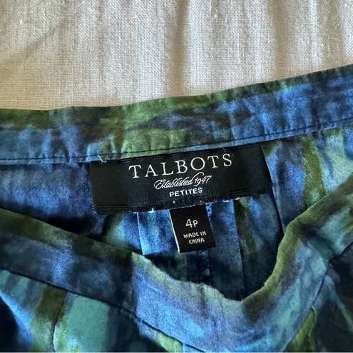 Talbots  Watercolor Pleated Skirt, size 4P