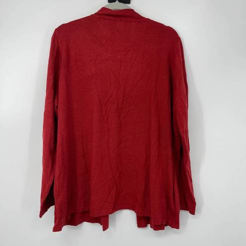 One Piece SALON STUDIO RED  CARDIGAN STYLE EMBELLISHED SWEATER SIZE XL