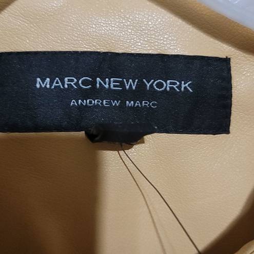 Marc New York NWT  Tan Faux leather Jacket Sz Xlarge