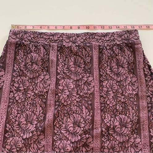 Isaac Mizrahi  Live! Purple and Black Paneled Lace Skort Skirt