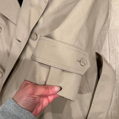 London Fog Khaki Trench Coat With Detachable Fleece Lining