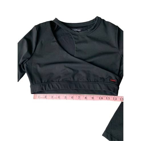 n:philanthropy  Black Roxbury Womens Cut-Out Asymmteric Crop Top