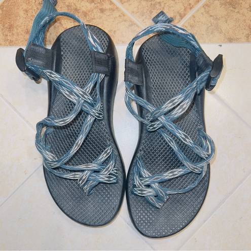 Chacos Chaco ZX3 Classic Strappy Toe Loop Blue Black Outdoor Hiking Sandals size US 7