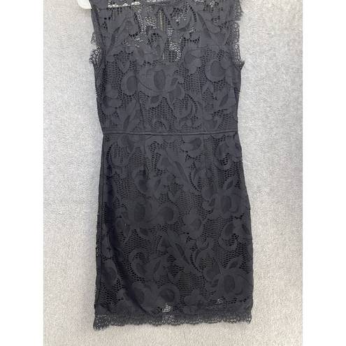 Sans Souci  Women's Dress Black Lace Sheath Size Medium