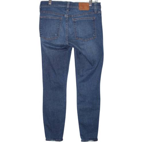 J.Crew Womens  Toothpick Blue Denim Distressed Skinny Jeans Size 28 / 8 / Medium