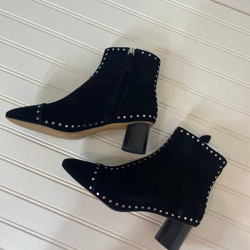 Rebecca Minkoff NWT  Women’s Black Suede Studded Ankle Boots Size 7.5