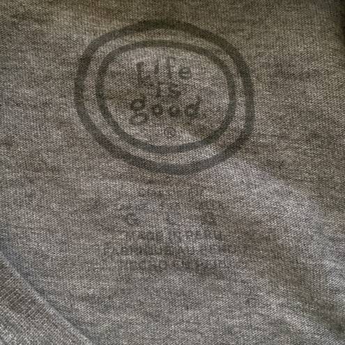 Life is Good  Keep It Simple logo gray classic fit crew neck t-shirt, size large