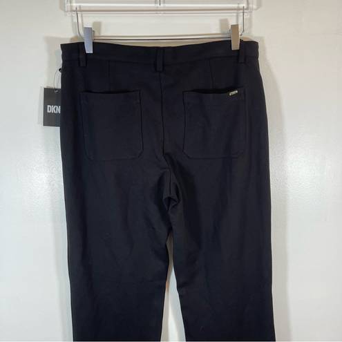 DKNY NWT  Women's Stretch Crepe Fixed Waist Skinny Pant Black Solid Size 8