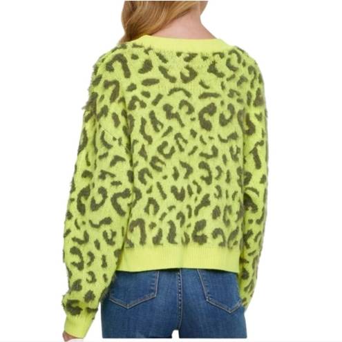 DKNY  Jeans Womens Animal Print LongSleeve Pullover Sweater Sz Large