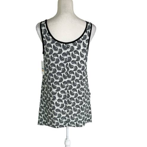 Karen Kane  Leaf Print Asymmetric Hem Tunic Tank Top Size S NWT