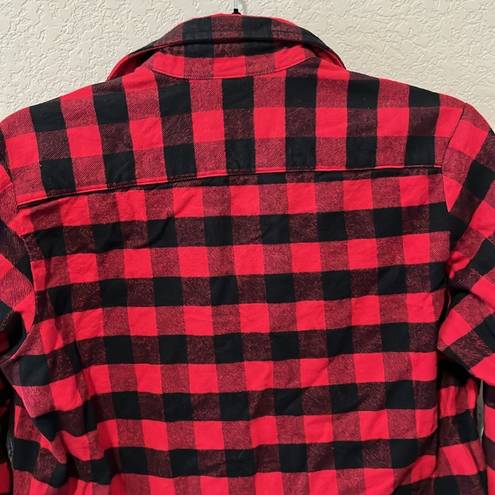 Krass&co THE VERMONT FLANNEL  Women's Classic Red Buffalo Flannel Shirt, Size S