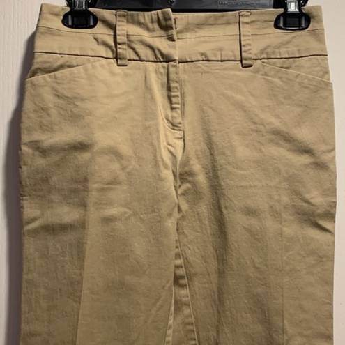 Krass&co Women's NY& 7th Avenue Khaki Tan Trouser Straight Leg Pants Size 0P EUC #2106