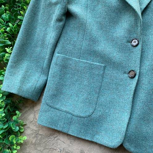 The Row Vtg Embassy Woolmark Wool Buttoned Blazer Coat Jacket Blue Gray Size 12