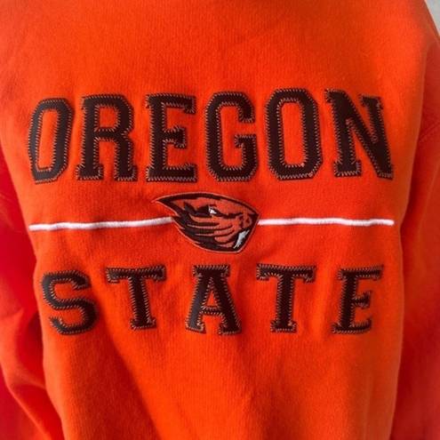 Champion Oregon State University OSU Beavers Orange Crew Neck Sweatshirt XS