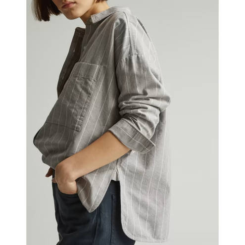 Everlane NWT  The Boxy Oxford Shirt in Striped Gray/White