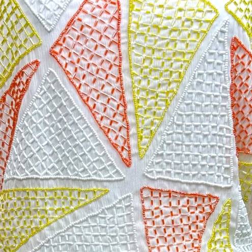 Romeo + Juliet Couture  Beaded Dress - White/Orange/Yellow - size L