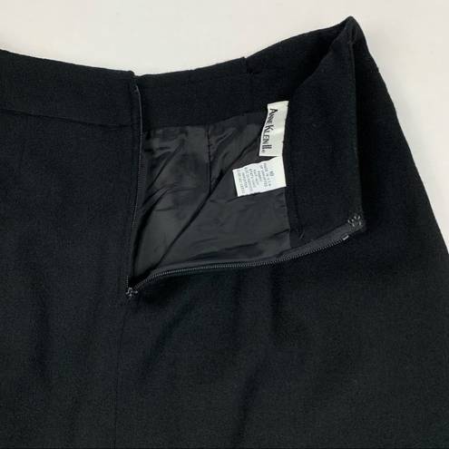 Anne Klein Vintage  II Black Wool Pencil Skirt