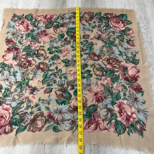 American Vintage Vintage Floral 28" Square Scarf Hair Wrap Bag Scarf