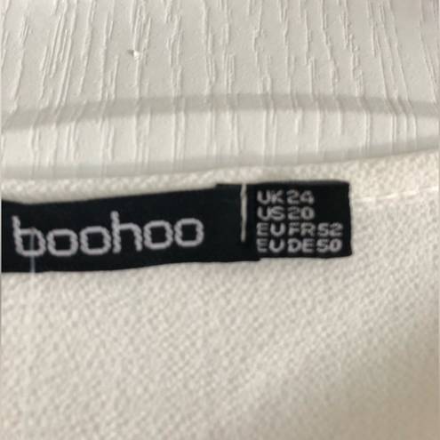 Boohoo White Mini Dress Size 20