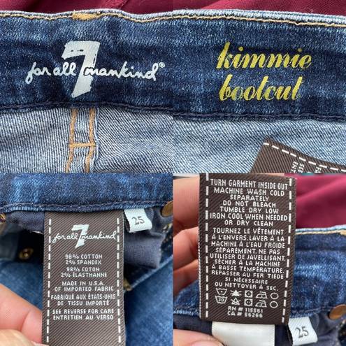 7 For All Mankind 7FAM  Womens Jeans Kimmie Bootcut Blue Denim 25