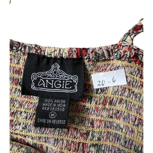 Angie  Multicolor Adjustable Strap Smocked Mini Dress Size Medium | 20-6