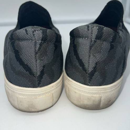 MIA  Gray Camouflage Knit Stretch Slip on Platform Sneaker