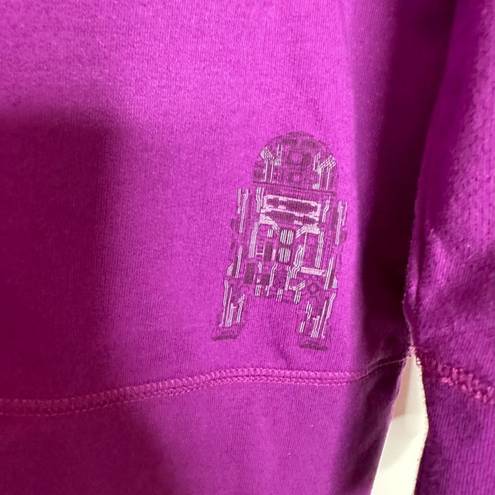 Star Wars  Sweatshirt Womens 1X Purple Galaxy's Edge Oversized R2D2 Crew Neck