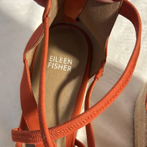 Eileen Fisher NWOT Eileen Fischer Wanda Strappy Leather Wedge Sandal