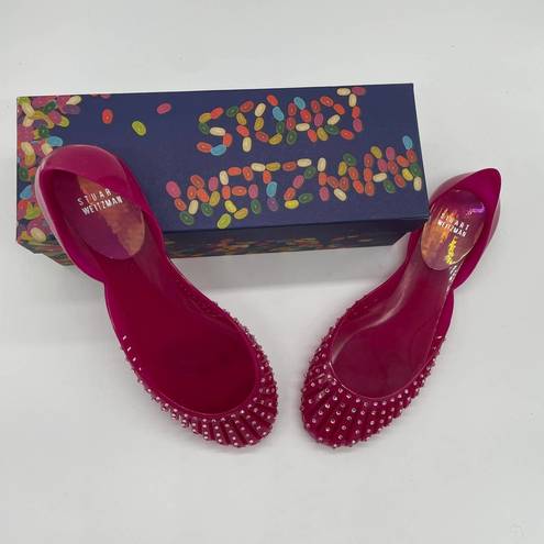 Stuart Weitzman Jealous  Jelly d'Orsay Flat - Raspberry - 38