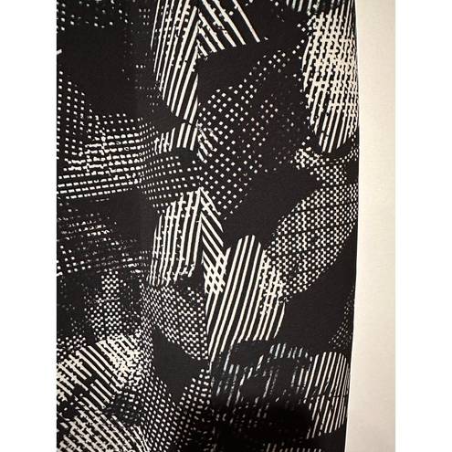 Rebecca Taylor  Black White Abstract Print Sleeveless Sheath Dress Size 2 New