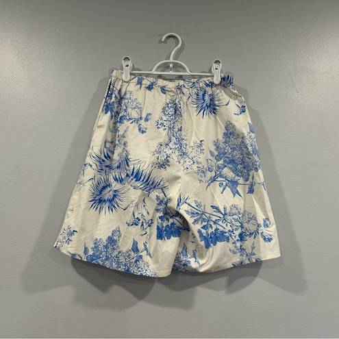 Krass&co D& Blue White Floral Skort Medium M NWOT