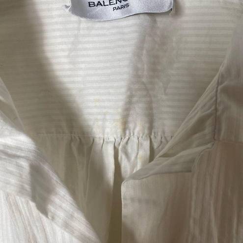 Balenciaga white button down sleeveless top