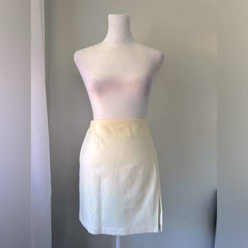 Sage NWT  the Label Standing Here Ivory Side Slit Mini Skirt