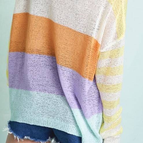 Hyped Unicorn 🆕 NWT La Miel by  Lightweight Striped Sweater