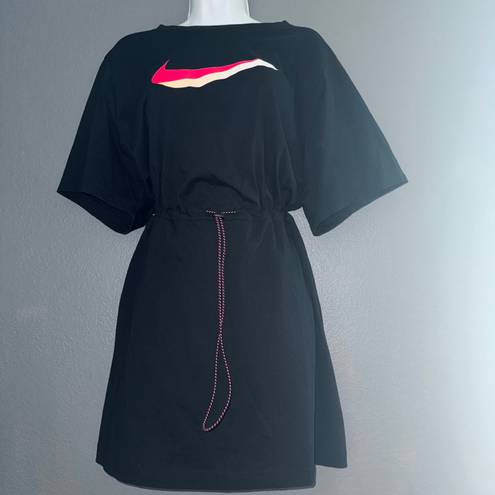 Nike Vintage Short Sleeve Black Mini Lounge Dress Jumper Womens XL - 1X