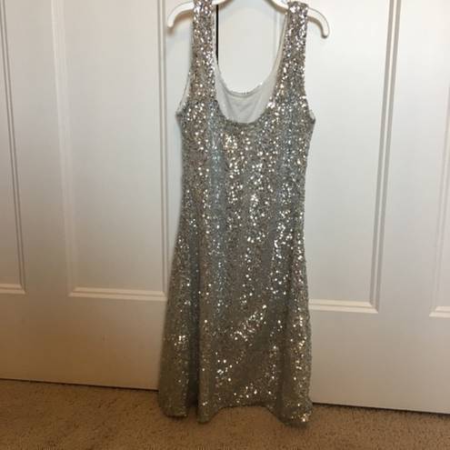 Alythea  silver sequined mini dress size medium