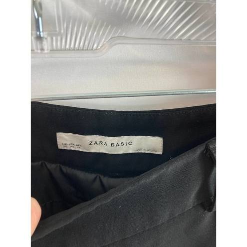 ZARA  Basic Pleated Black Mini Skirt XS
