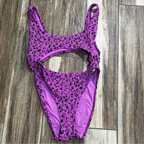 One Piece Purple animal print  swimsuit