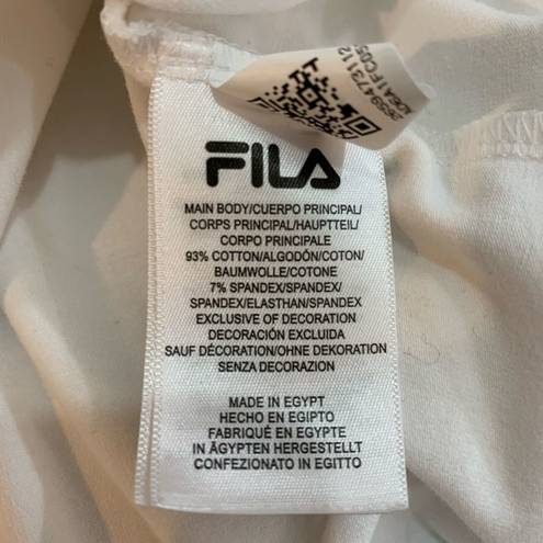 FILA Women’s 𝅺 white t shirt with multi color logo