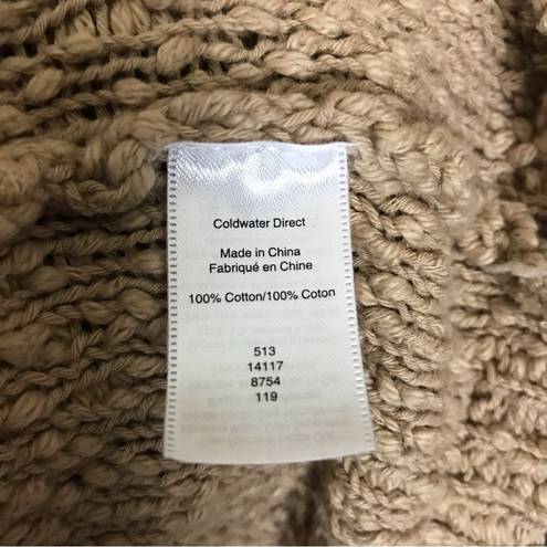 Coldwater Creek  Tan Brown Zip Up Pockets Cardigan Sweater Plus 3X